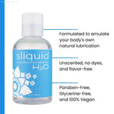 H2O – Sliquid Naturals Water Based Lubricant-French Quarter Lingerie